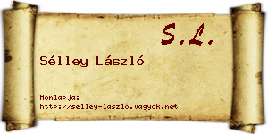 Sélley László névjegykártya